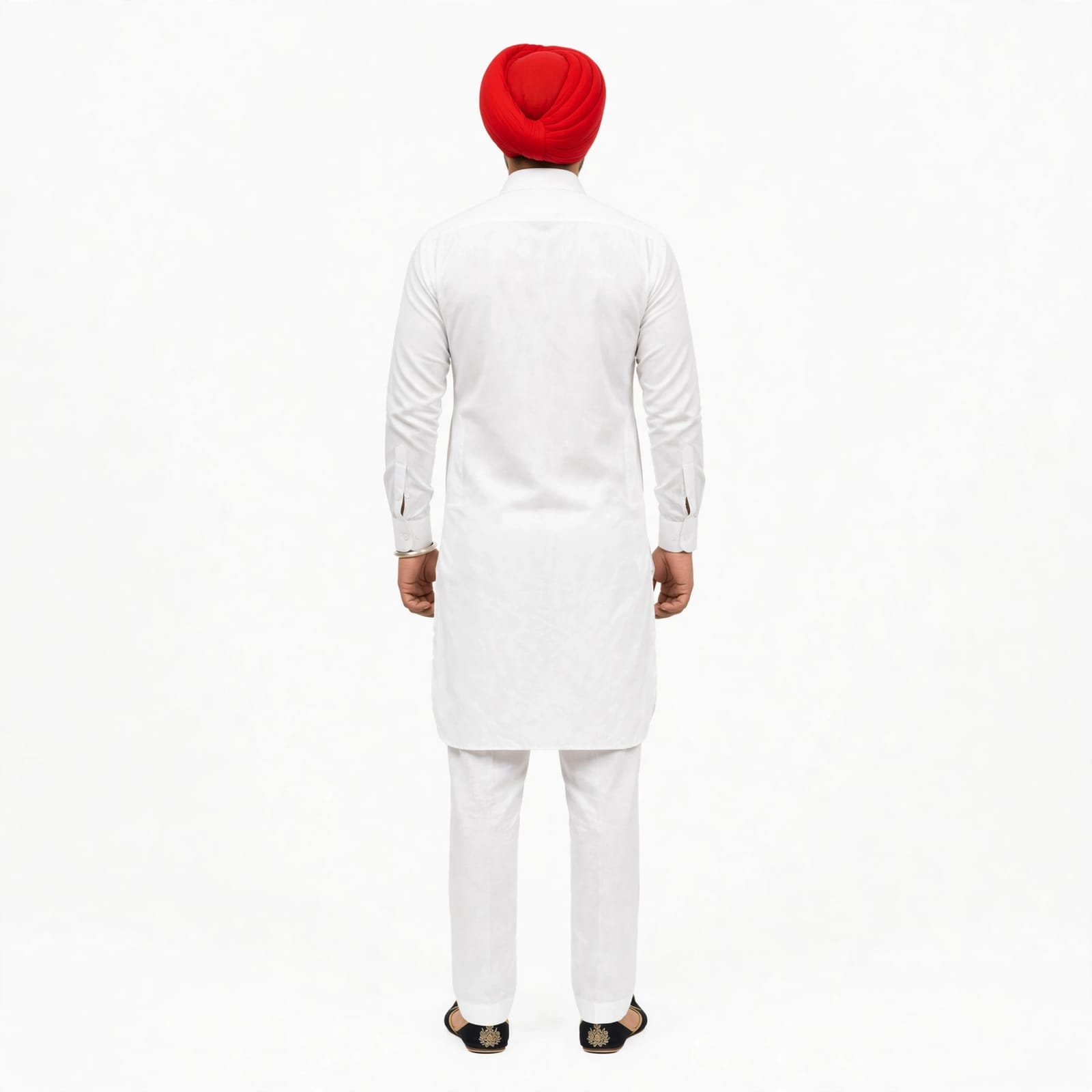 Muktsari Kurta Pajama Punjabi Custom Stitching for Men KP007 11 White Muktsari Kurta Pajama Traditional Punjabi Custom Stitched for Men KP007