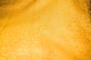 Yellow Cotton Jacquard Self Print Plain Suit piece of 5 meters length CJ025