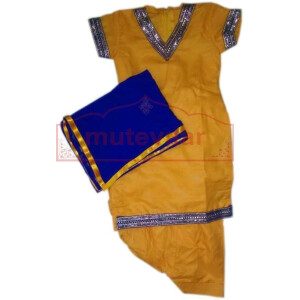 Yellow colour Designer Punjabi Patiala salwar Kids Suit DS002