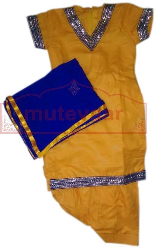 Yellow colour Designer Punjabi Patiala salwar Kids Suit DS002 1