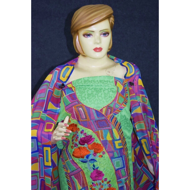 Designer Embroidery Georgette Salwar Dupatta with Cotton Kameez  RM340