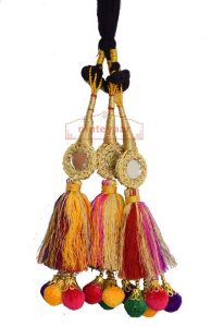 Multi Colour Laddoo Mirrors Paranda parandi Pure Punjabi style ethnic Tassles
