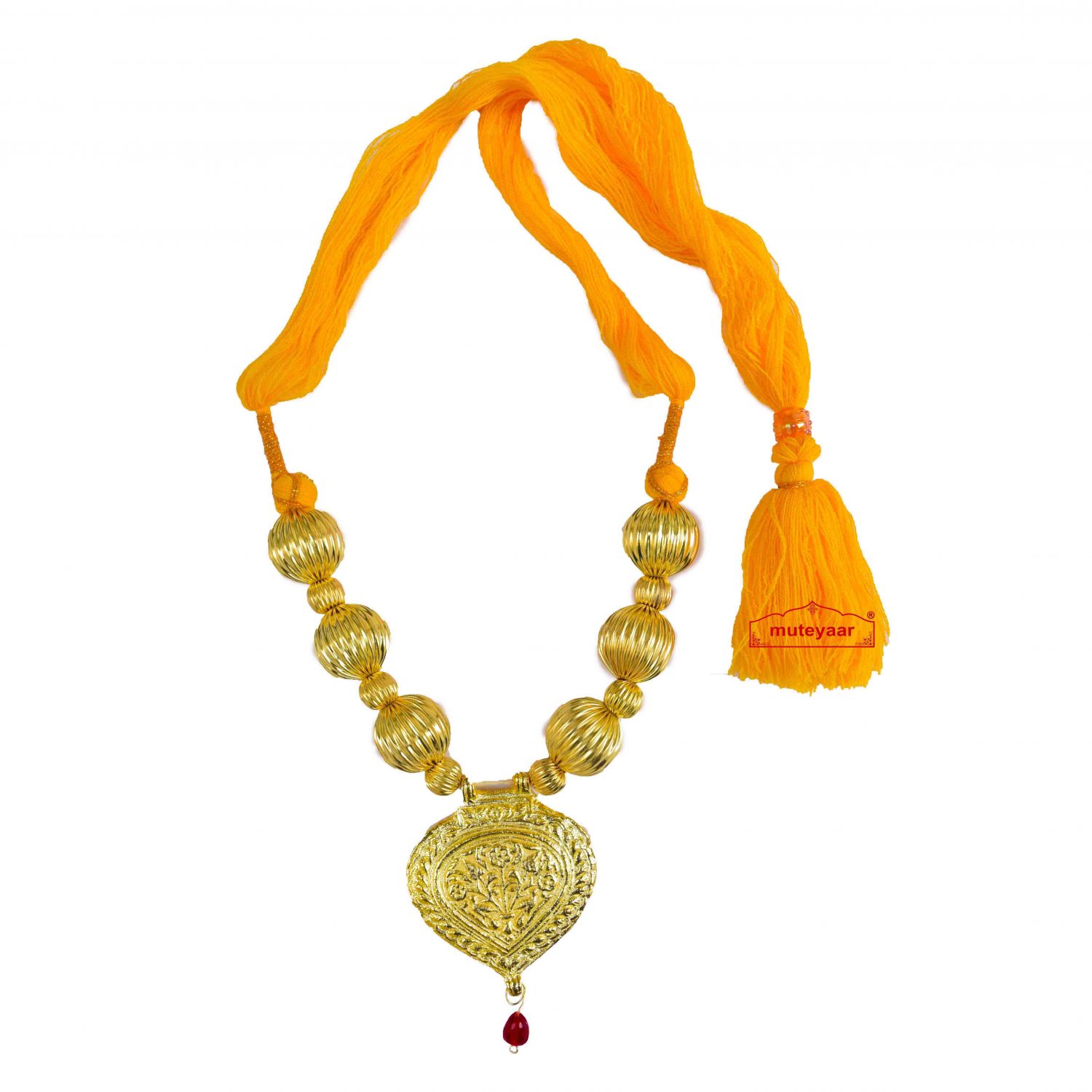 Golden Kaintha Necklace for Bhangra Giddha | Costume Jewelry 7 KAINTHA BIG
