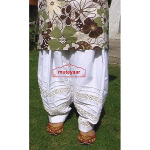 Lace Work Patiala Salwar Custom Made with Pintex Design