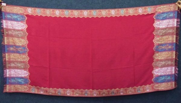 Dark Red Kashmiri Shawl pure wool Kani Pashmina wrap C0649 5 Dark Red Kashmiri Shawl pure wool Kani Pashmina wrap C0649