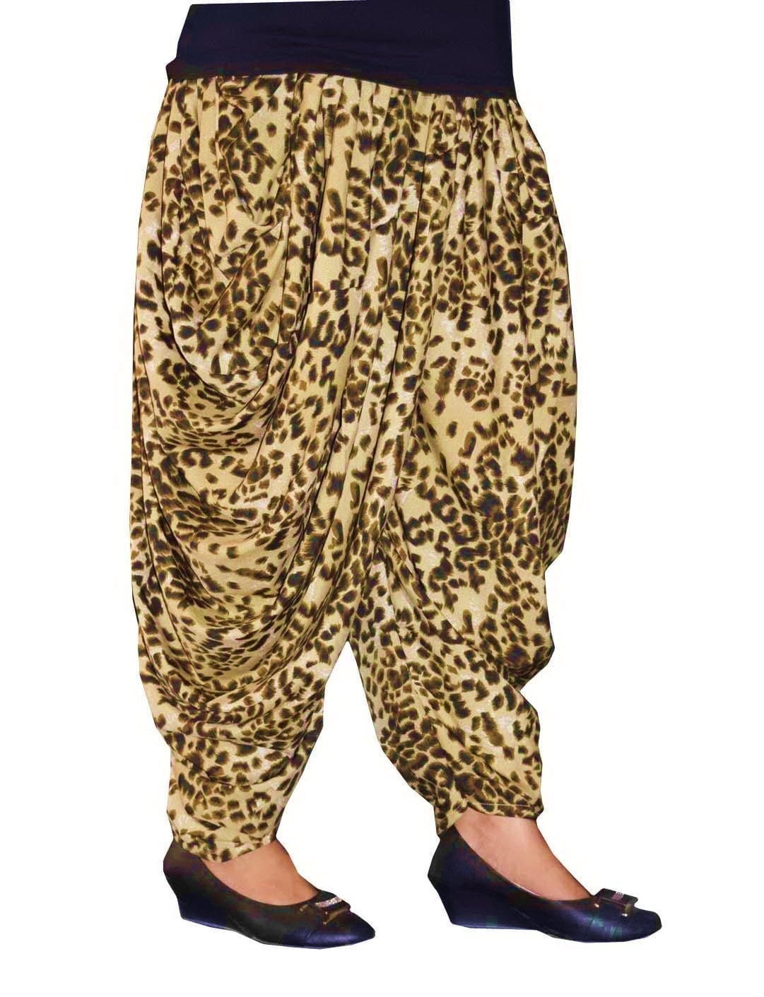 Cheetah Print Crepe Dhoti Salwar / Shalwar custom made DPS03 Cheetah Print Crepe Dhoti Salwar / Shalwar custom made DPS03