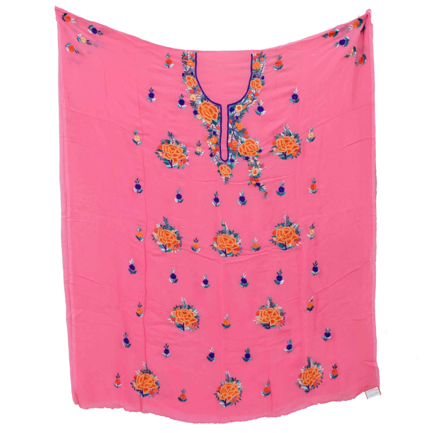 Pink Georgette Long Kurti K0390