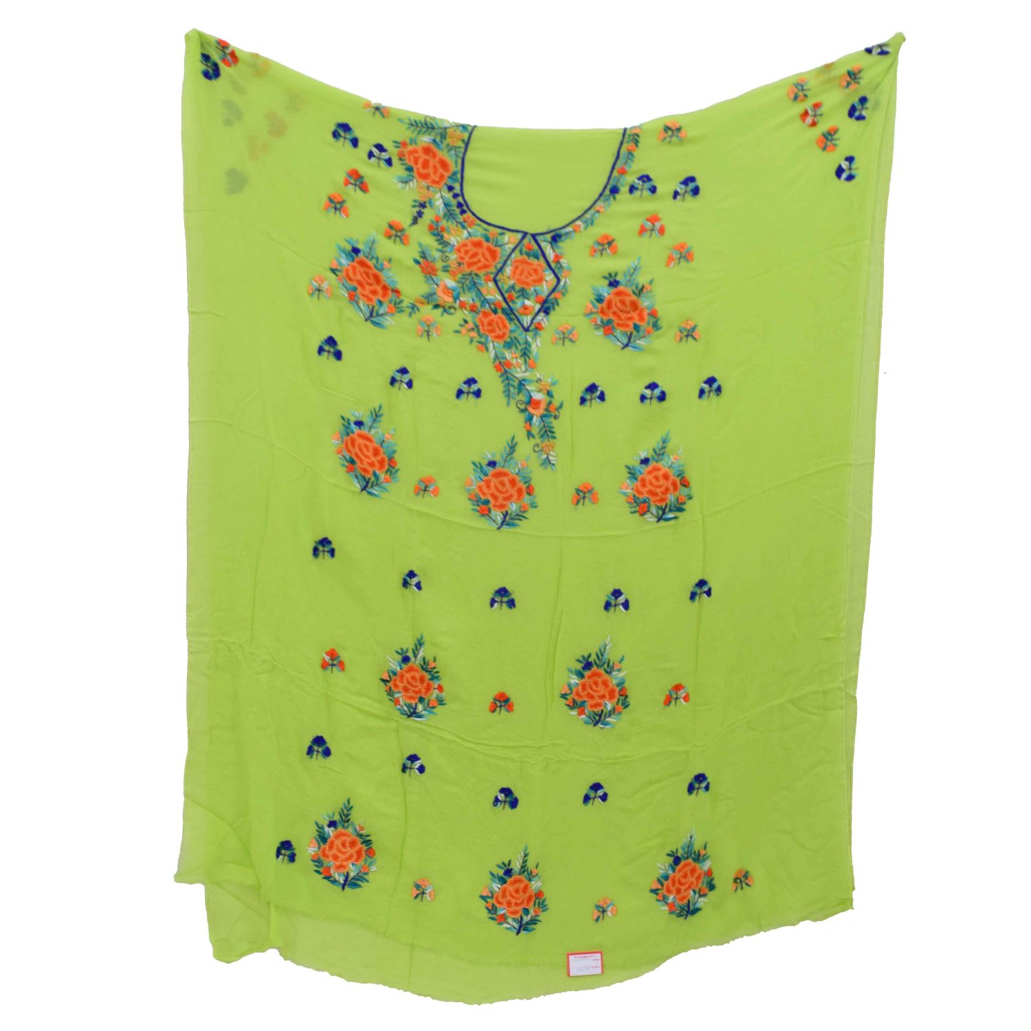 Lime Green Georgette Kurti K0395
