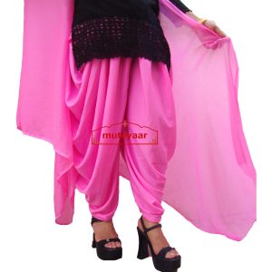 Crepe Dhoti Salwar With Chiffon Dupatta