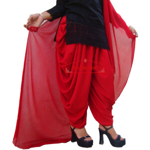 Crepe Dhoti Salwar with Chiffon Dupatta – All colours/sizes available