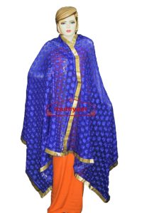 Jaal Phulkari Dupatta Faux Chiffon Chunni