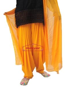 Saffron Patiala shalwaar + Matching Dupatta  from Patiala City