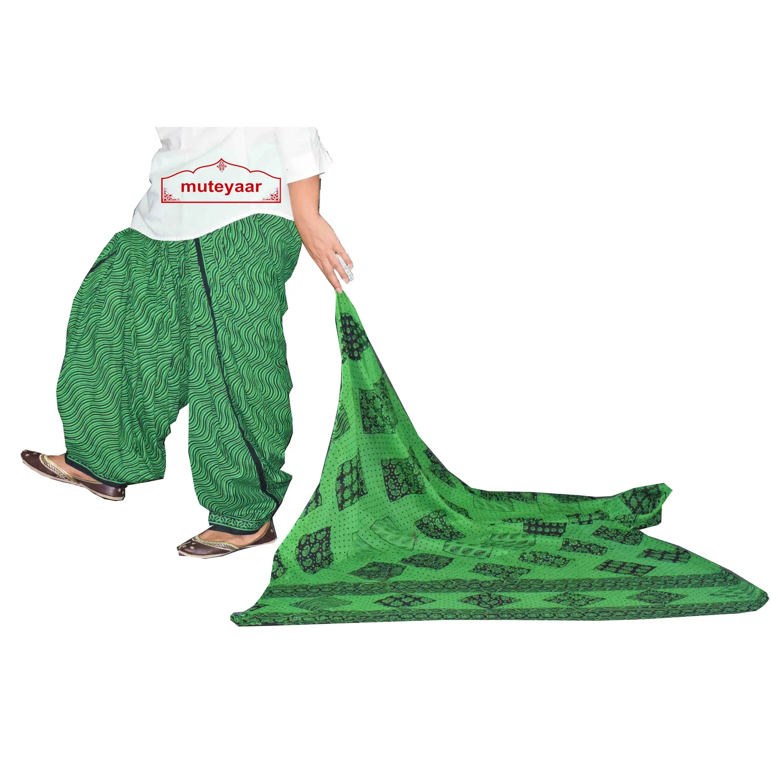 Printed Cotton Patiala Salwar Dupatta Set PSD244 2 Printed Cotton Patiala Salwar Dupatta Set PSD244