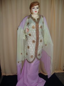 L green/mauve Cotton Sherwani Full Patiala salwar suit F0330