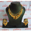 Traditional Punjabi Jewellery 24 Ct. Gold Plated Necklace Earrings set J0397
