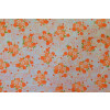 Small Orange Flowers COTTON PRINTED FABRIC for Multipurpose use (per meter price) PC346