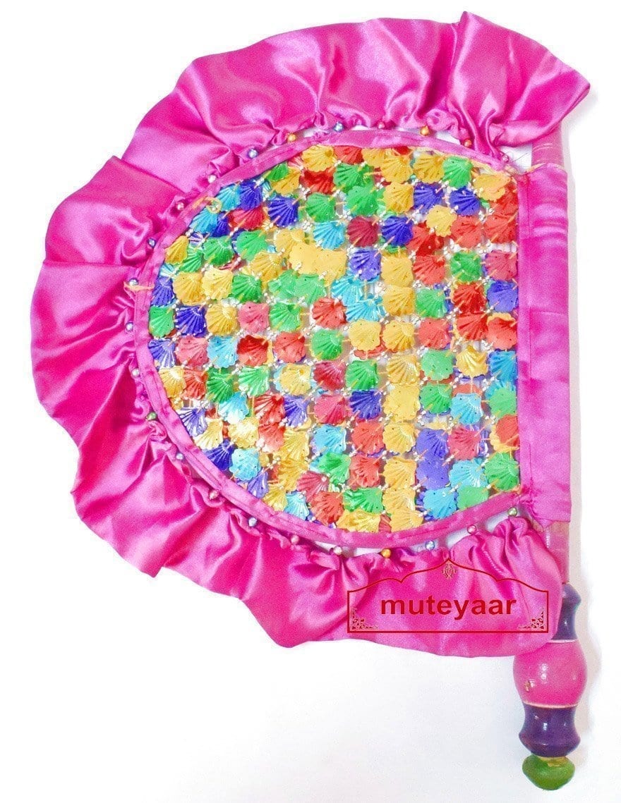 Traditional Punjabi Pakhi Hand Fan size 16 inch length T0203 Traditional Punjabi Pakhi Hand Fan size 16 inch length T0203