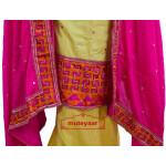 Party Wear Jaam Cotton Hand Embroidered Salwar kameez stole suit set F0763