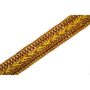 One Inch Wide Golden Zari Lace Kinari Roll of 9 meters LC099