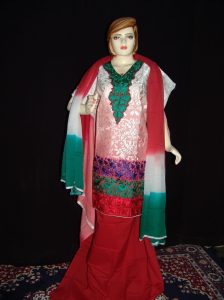 3D heavy thread embroidered party wear cotton Punjabi Suit F0524