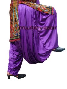Maharani PURPLE Satin Silk Patiala Salwar