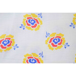 White multi floral COTTON PRINTED FABRIC for Multipurpose use PC368