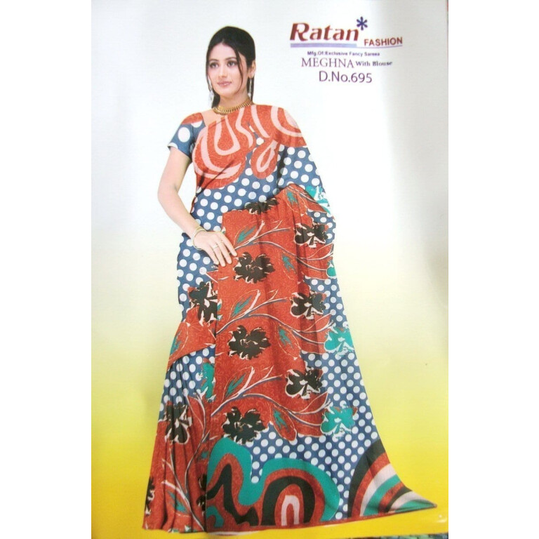 Printed casual Wear Faux georgette Saree for daily wear Sari 1M978 Printed casual Wear Faux georgette Saree for daily wear Sari 1M978