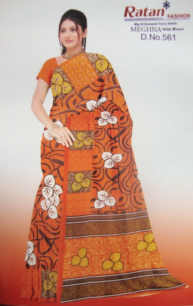 Printed casual Wear Faux georgette Saree for daily wear Sari 15M006 3 Printed casual Wear Faux georgette Saree for daily wear Sari 3M557 1