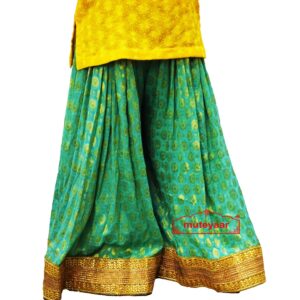 Polka Print Sharara Divided Skirt with Full Flares – all colours available.