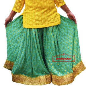 Polka Print Sharara Divided Skirt with Full Flares – all colours available.