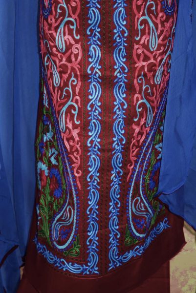 Kashmiri Embroidery Cotton Salwar Suit Fabric with matching chiffon dupatta C0640 5 Kashmiri Embroidery Cotton Salwar Suit Fabric with matching chiffon dupatta C0640