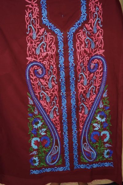 Kashmiri Embroidery Cotton Salwar Suit Fabric with matching chiffon dupatta C0640 7 Kashmiri Embroidery Cotton Salwar Suit Fabric with matching chiffon dupatta C0640