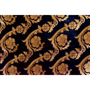 Black Banarasi Silk Party Wear Dupatta with Golden Print D0953