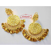 Gold Plated Cut Jali Earrings J0407