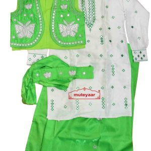 Butterfly Design Embroidered Bhangra Costume Outfit Dance Dress