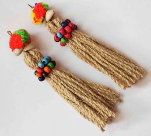 Dashing Rassi Latkan Dangles Pair Size 14 cm long LK072