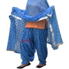 Sky Blue Phulkari Self Embroidered Patiala Salwar with matching Dupatta PHS29