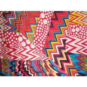 Red Printed Glazed Cotton Fabric for Multipurpose use GC009
