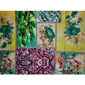 Multicolour Printed Glazed Cotton Fabric for Multipurpose use GC010