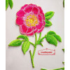 Pink Flower Embroidered Motif Badge for multipurpose use MT0022