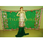 Full Patiala Bridal Suit Pure Brochier Hand Emb CHINON Chunni H0165