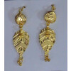 Gold Polished Designer Patti Earrings 1.5 inch long J0453