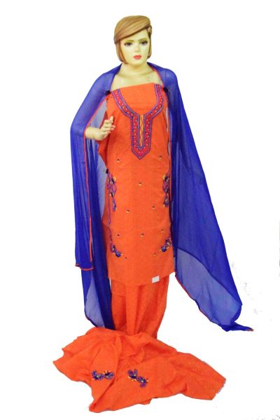 Designer Embroidery 100% cotton Salwar Suit CHIFFON Dupatta RM319 3 Designer Embroidery 100% cotton Salwar Suit CHIFFON Dupatta RM319