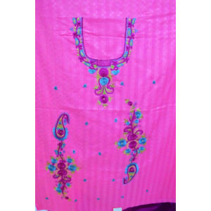 Designer Thread Embroidery 100% cotton Salwar Suit CHIFFON Dupatta RM332