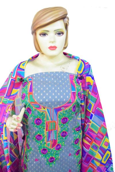 Designer Embroidery Georgette Salwar Dupatta with Cotton Kameez RM341 9 Designer Embroidery Georgette Salwar Dupatta with Cotton Kameez RM341