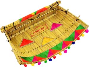 Phulkari Chhajj for Punjabi Wedding Giddha Prop