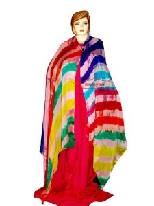 Hand Dyed Leheria Satrangi Dupatta Chunni with 7 colours
