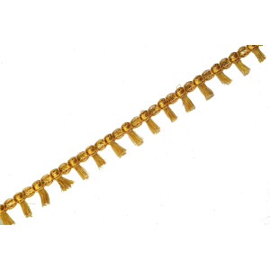 Half inch Wide Golden Tassles Lace 18 meters Long Piece LC186