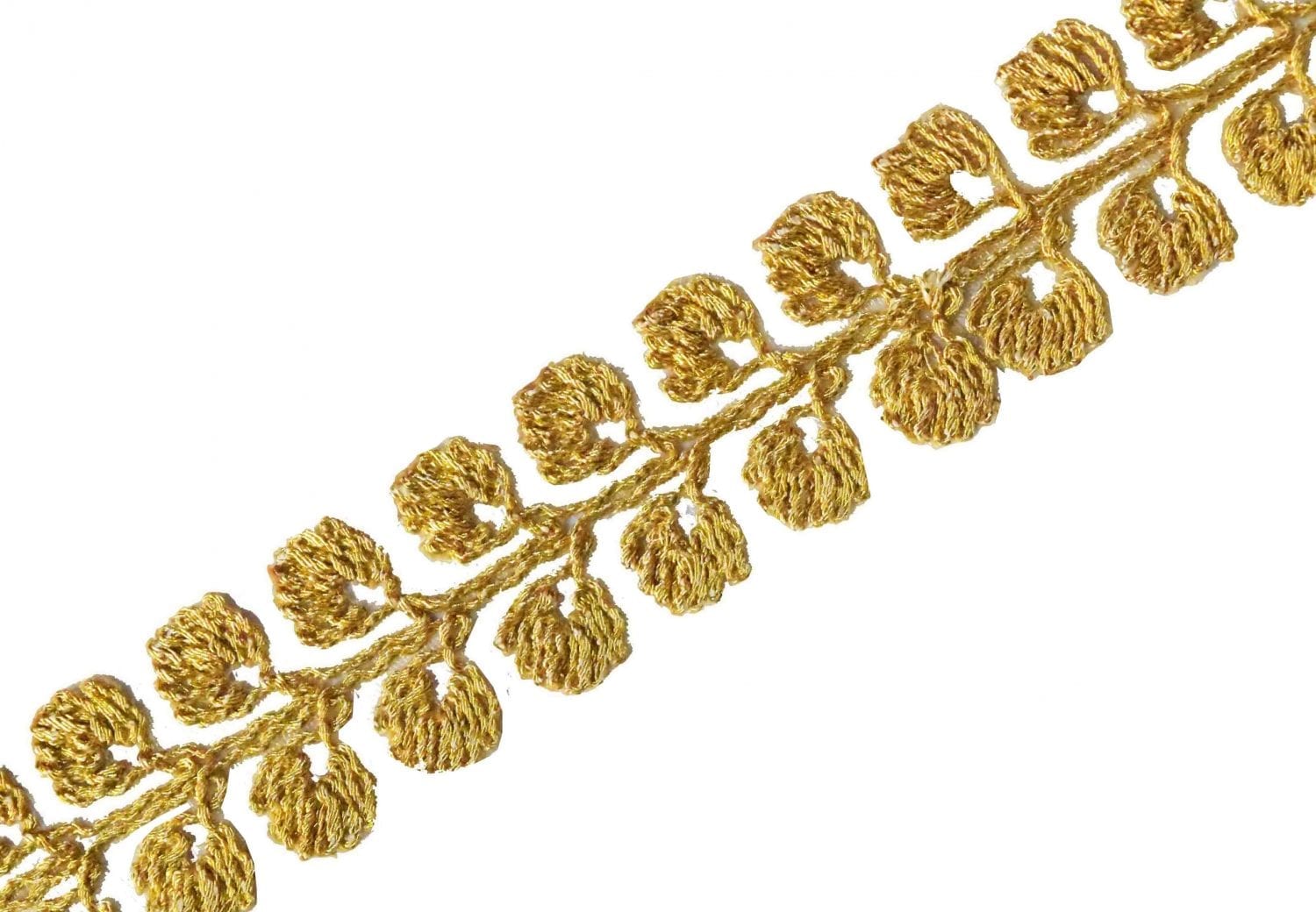1 inch Wide Golden Zari Gota patti Lace 9 meters Long Piece LC202 1 inch Wide Golden Zari Gota patti Lace 9 meters Long Piece LC202