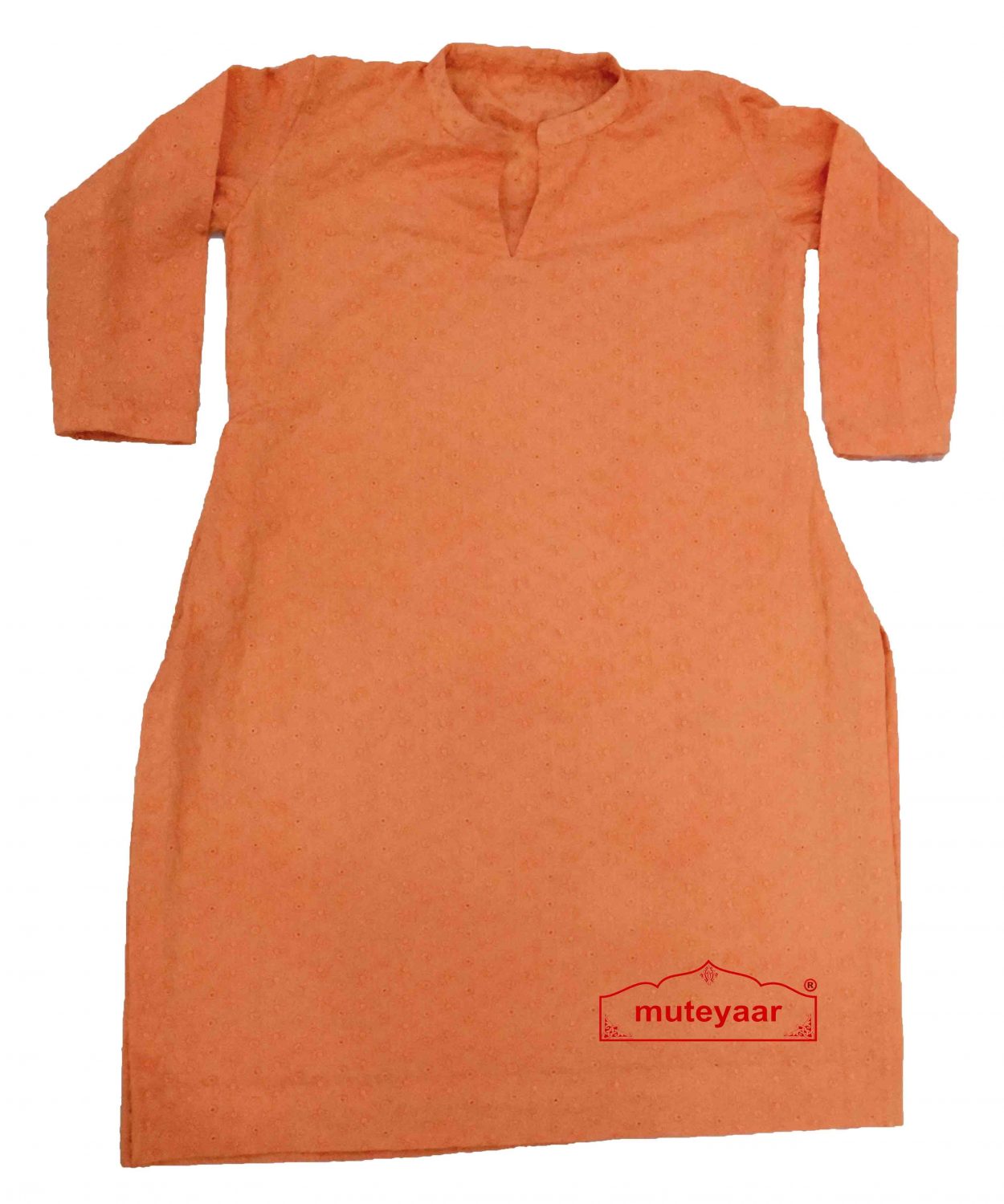 Chikan Kurti Allover embroidered Custom Stitched Cotton Top 4